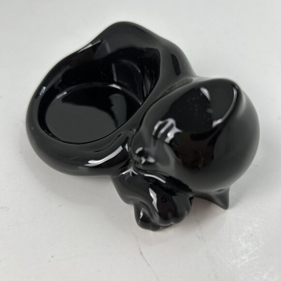 PartyLite Sleeping Black Cat Kitten Halloween Tea Light Candle Holder P90013 - Picture 3 of 6